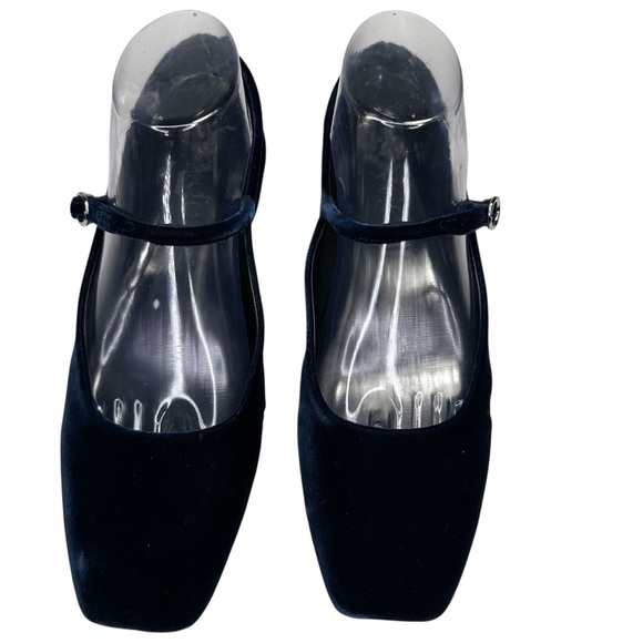 AEYDE Navy Uma Velvet Mary-Jane Ballerina Flats. Sz: EU39/US 8.0 - Picture 4 of 12